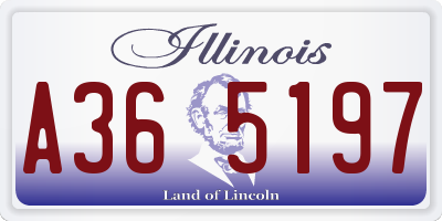IL license plate A365197