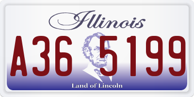 IL license plate A365199