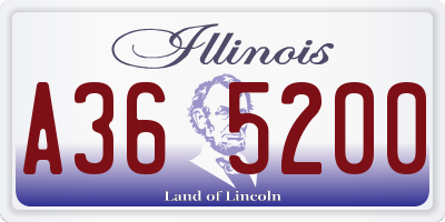 IL license plate A365200