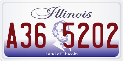 IL license plate A365202