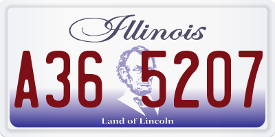 IL license plate A365207