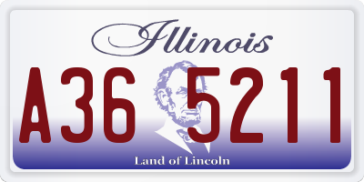 IL license plate A365211