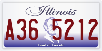 IL license plate A365212