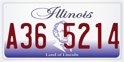 IL license plate A365214