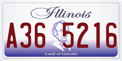IL license plate A365216