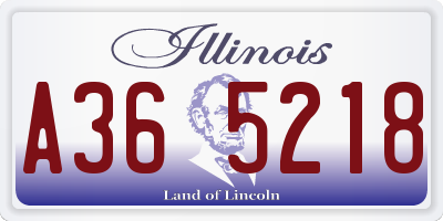 IL license plate A365218