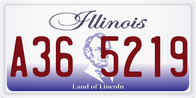 IL license plate A365219