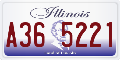 IL license plate A365221