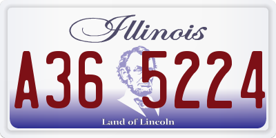 IL license plate A365224