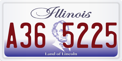 IL license plate A365225