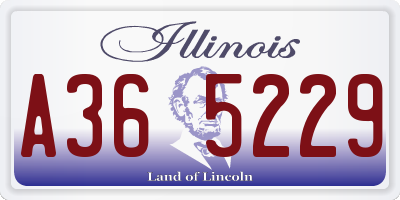 IL license plate A365229