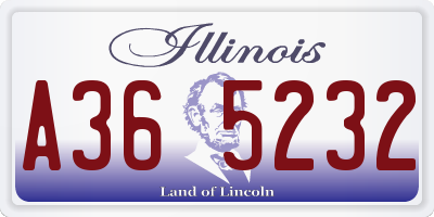 IL license plate A365232