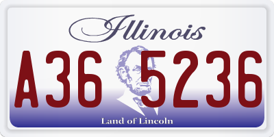 IL license plate A365236