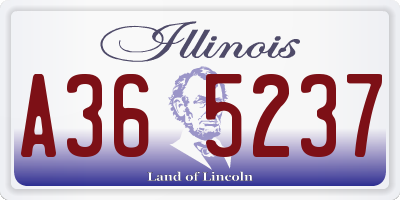 IL license plate A365237