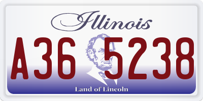 IL license plate A365238