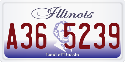 IL license plate A365239