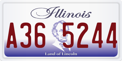 IL license plate A365244