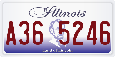 IL license plate A365246
