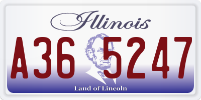 IL license plate A365247