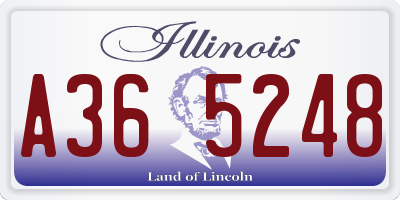 IL license plate A365248