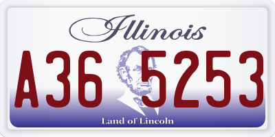 IL license plate A365253