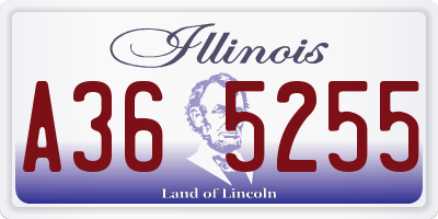 IL license plate A365255