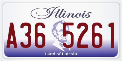 IL license plate A365261