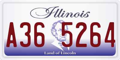 IL license plate A365264