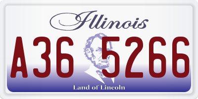 IL license plate A365266