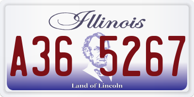 IL license plate A365267
