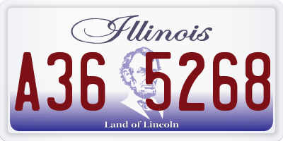 IL license plate A365268