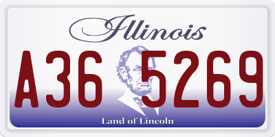 IL license plate A365269