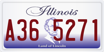 IL license plate A365271