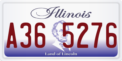 IL license plate A365276