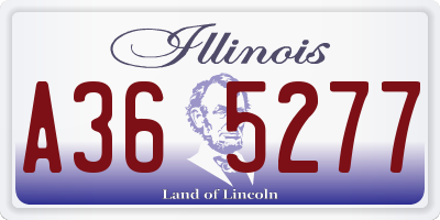 IL license plate A365277