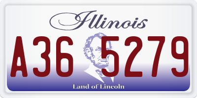 IL license plate A365279