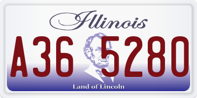 IL license plate A365280