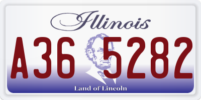 IL license plate A365282