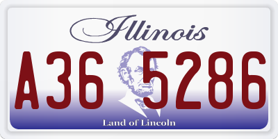 IL license plate A365286