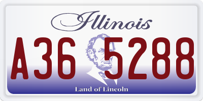 IL license plate A365288