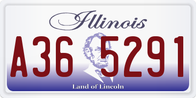 IL license plate A365291