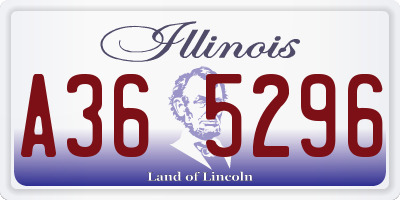IL license plate A365296
