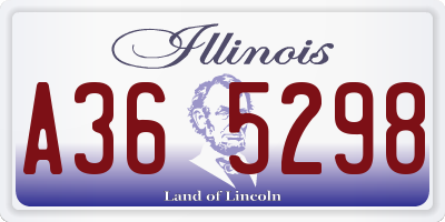 IL license plate A365298