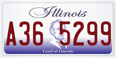 IL license plate A365299