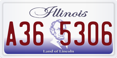 IL license plate A365306