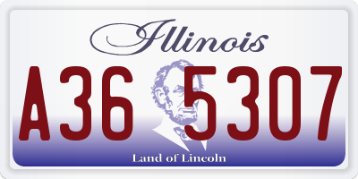 IL license plate A365307