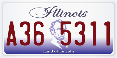 IL license plate A365311