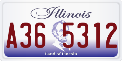 IL license plate A365312
