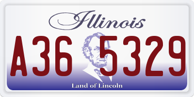 IL license plate A365329