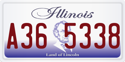IL license plate A365338